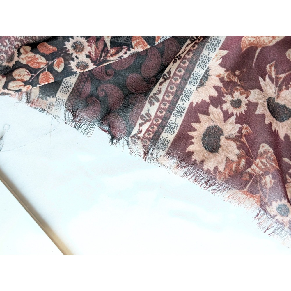 Boho Floral Fairy Lace Paisley High Low Maxi Dress Size XL Coastal Beach Resort - Picture 9 of 10